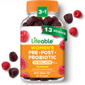 Lifeable Pre Post Probiotic Gummies for Women, 10 Billion - 90 Gummies