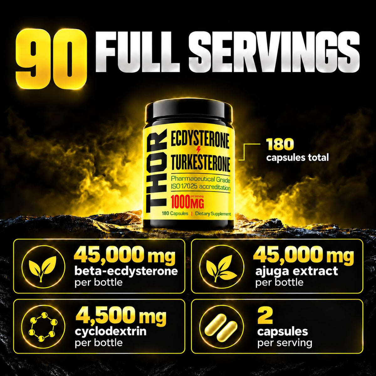 Flight Armour Turkesterone + Ecdysterone Anabolic Supplement - 180 Capsules - image 3