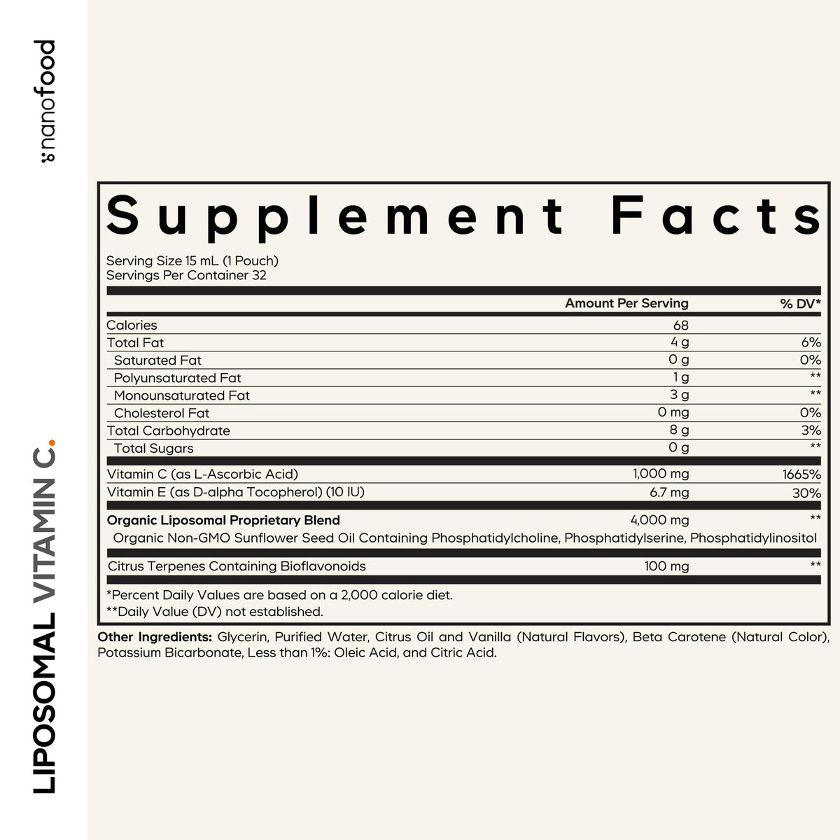 Codeage Liposomal Vitamin C Liquid 1000mg Immune Support - 32 Pouches - image 2