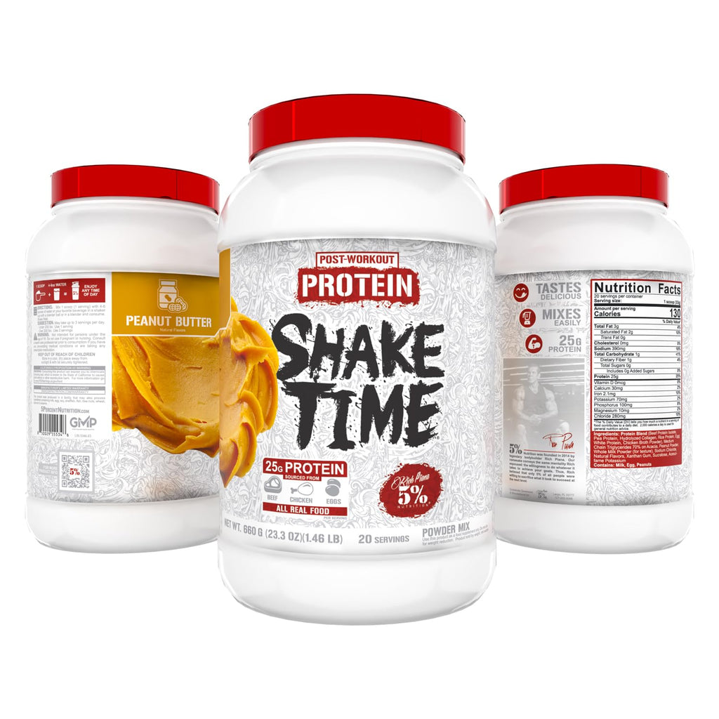 5% Nutrition Shake Time Animal Based Protein Powder