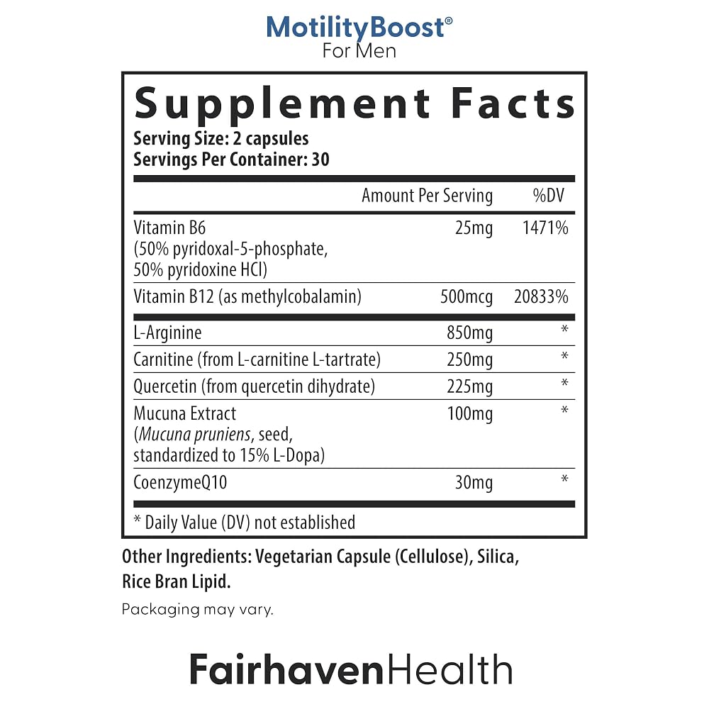 Fairhaven Health FertilAid & MotilityBoost Male Fertility - 150 Capsules - image 3