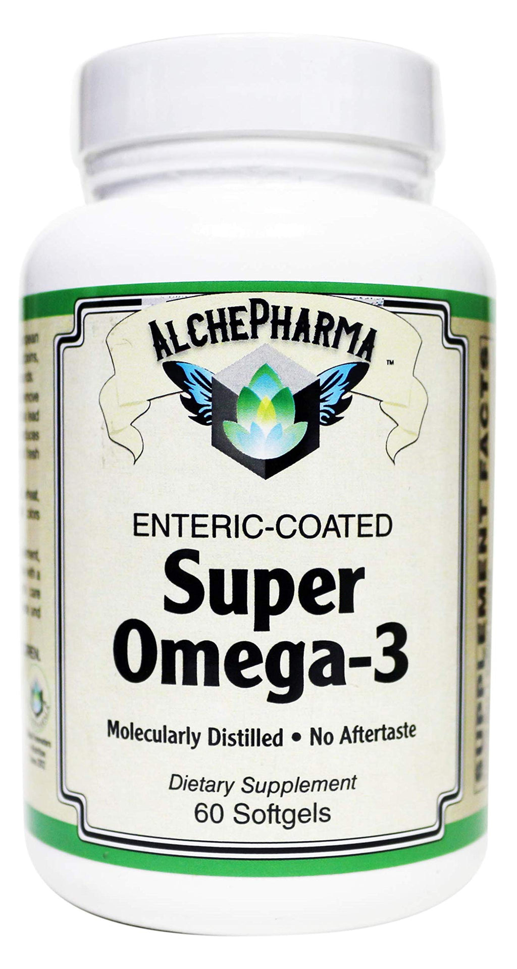AlchePharma Enteric-Coated Super Omega-3 1000mg - 60 Softgels