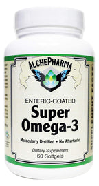 AlchePharma Enteric-Coated Super Omega-3 1000mg - 60 Softgels