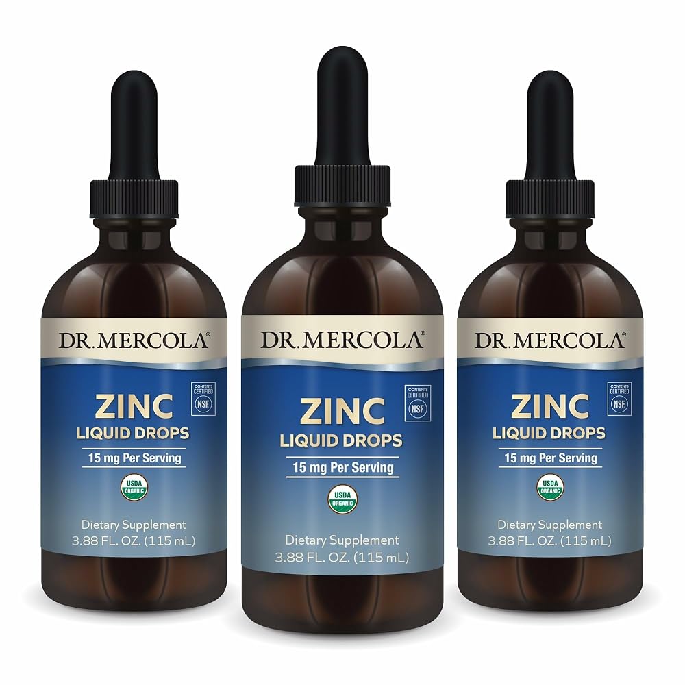 Dr. Mercola Zinc Liquid Drops 15 mg Immune Support - 3 Pack