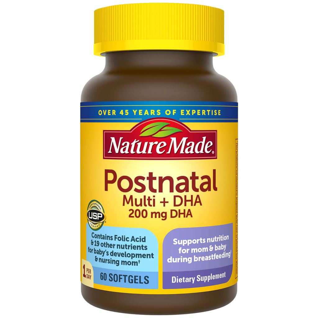 Nature Made Postnatal Multivitamin + DHA 200 mg - 60 Softgels