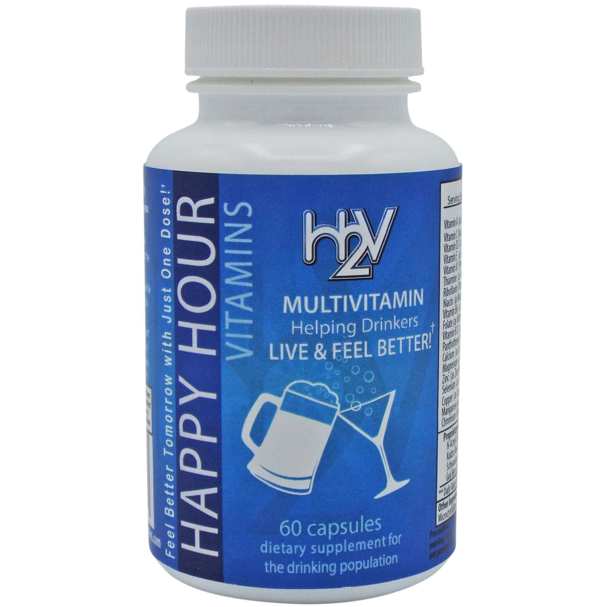 Happy Hour Vitamins Multivitamin for Better Mornings - 60 Capsules