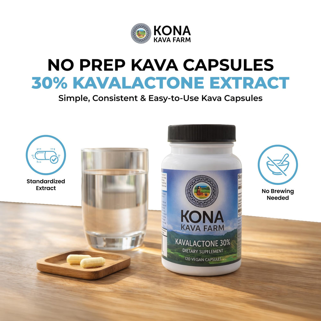 Kona Kava Farm 30% Kavalactone Kava Extract - 120 Capsules - image 2