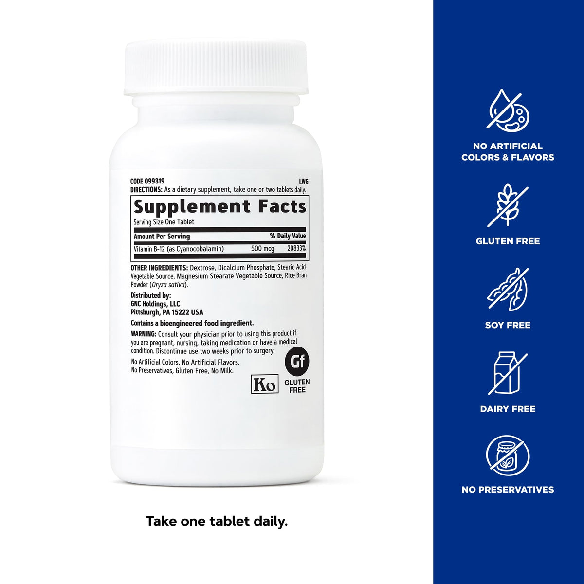 GNC Vitamin B-12 500mcg for Energy Production - 100 Tablets - image 5