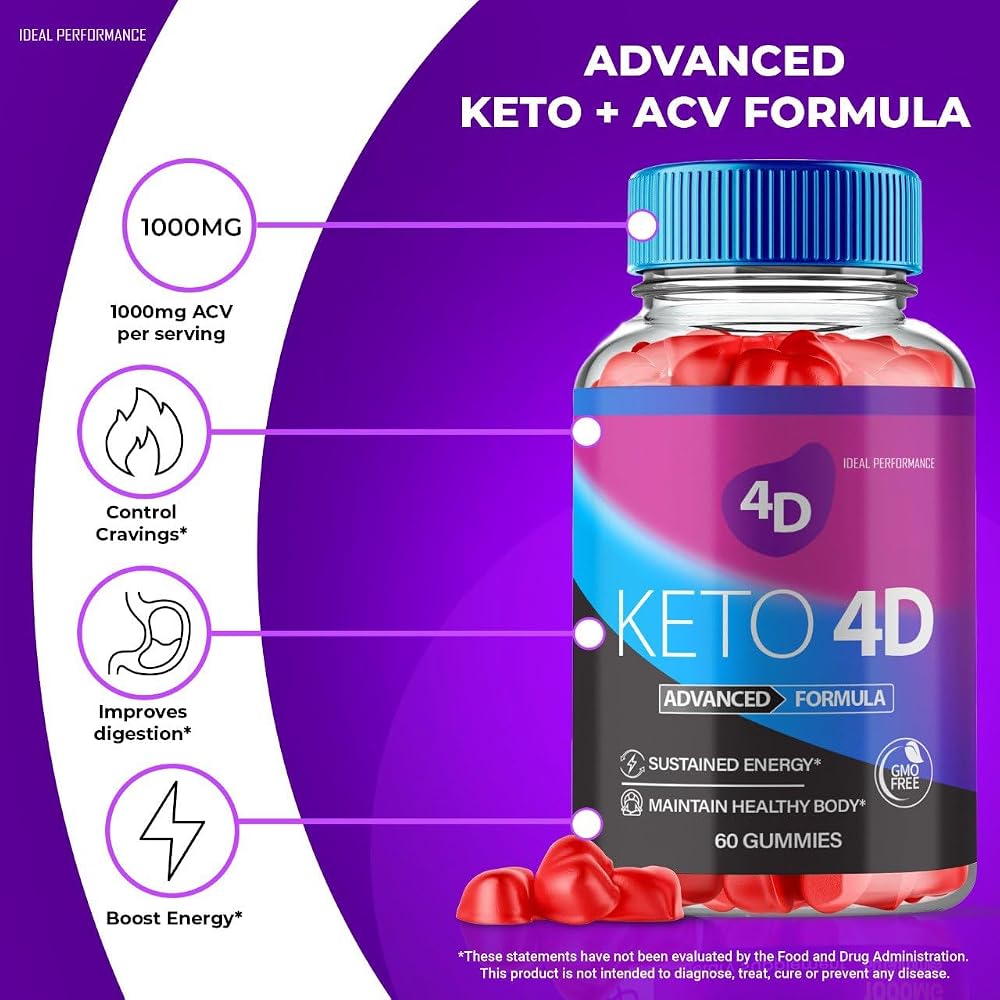 IDEAL PERFORMANCE Keto 4D ACV Gummies 1000mg - 300 Gummies - image 6