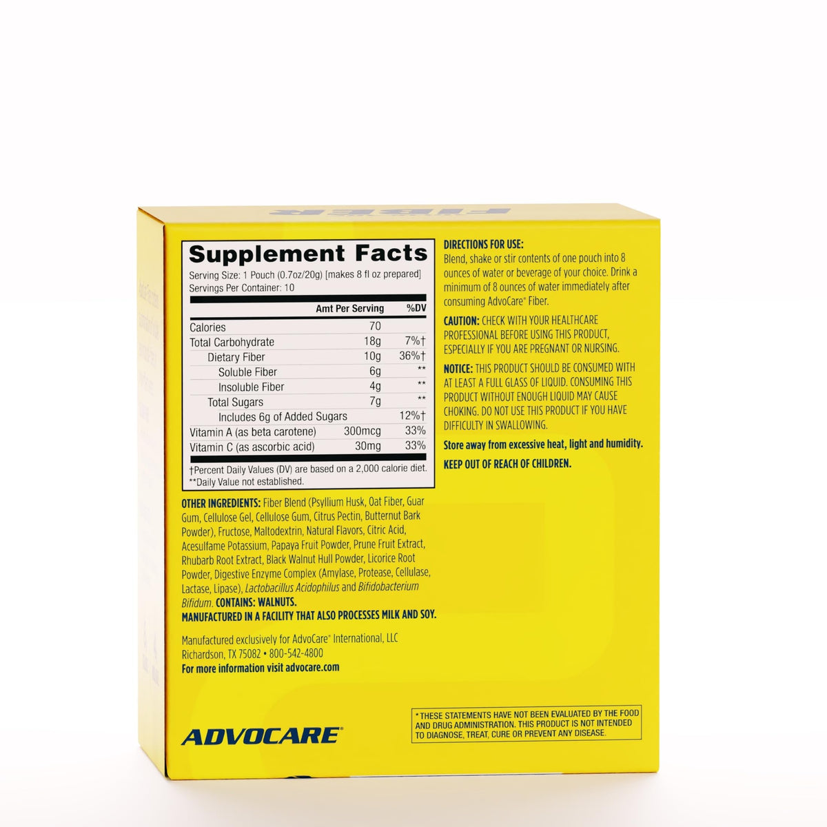 AdvoCare Fiber Dietary Supplement Powder Citrus - 10 Pouches - image 2