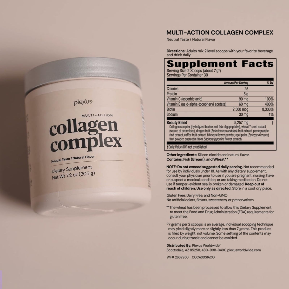 Plexus Multi-Action Collagen Complex Skin, Hair & Nail Formula - 7.2 oz - image 6