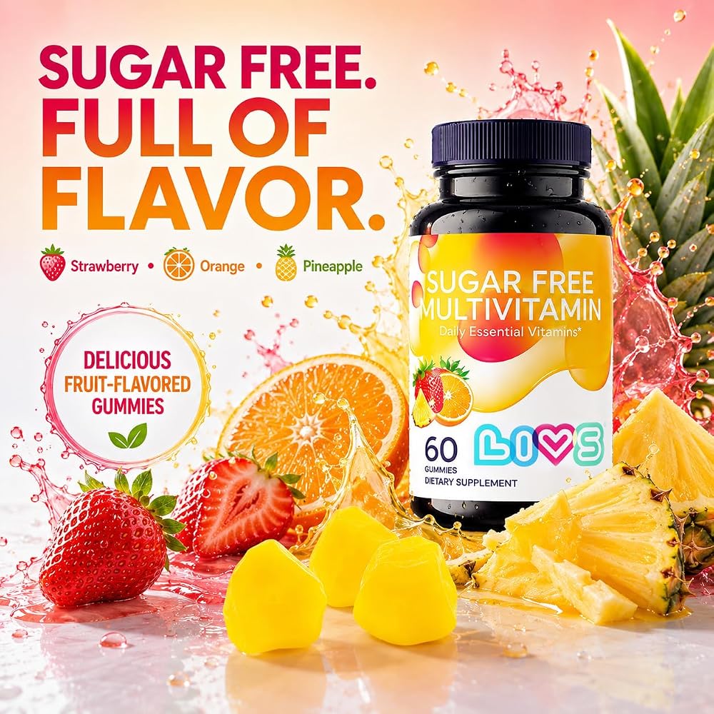 LIVS Sugar Free Multivitamin Gummies for Adults & Kids - 60 Gummies - image 8