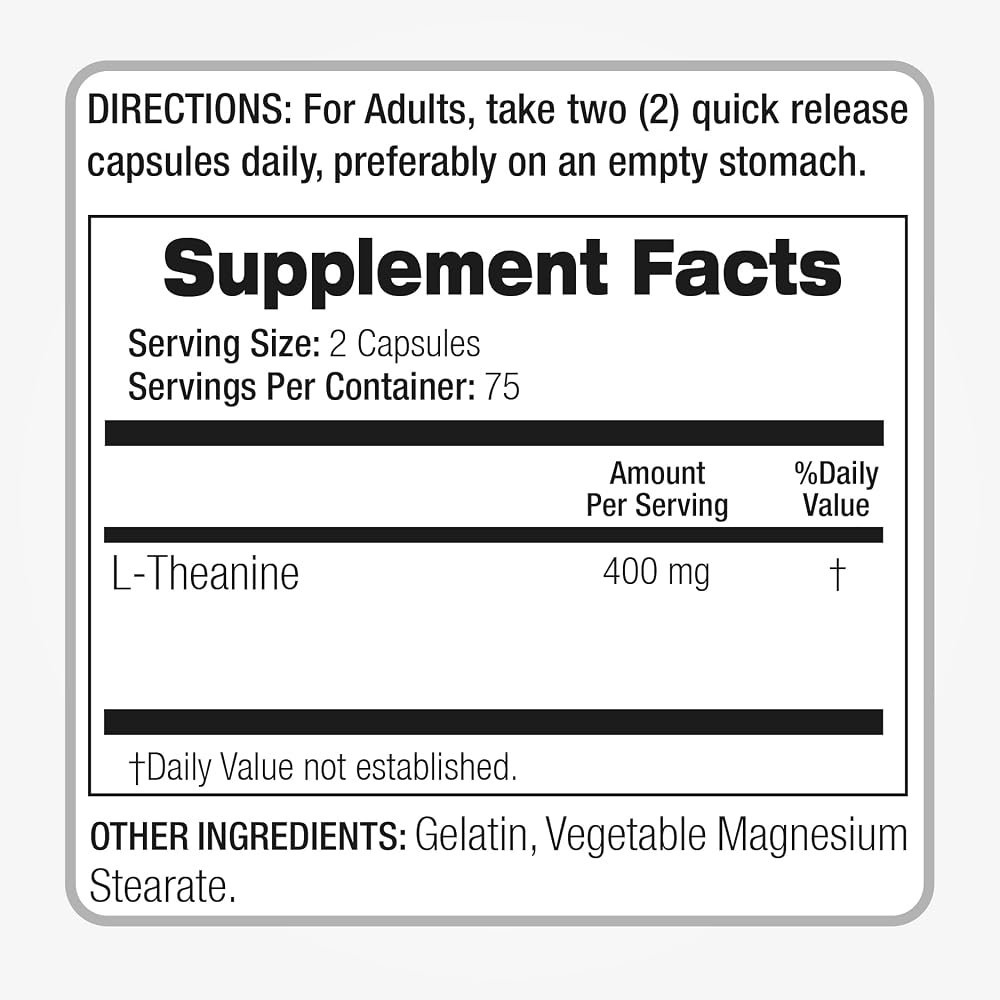 FITO MEDIC'S L-Theanine 400mg - 150 Capsules - image 4