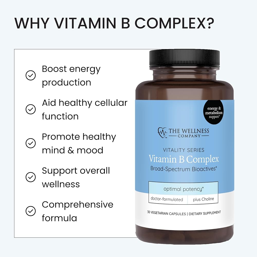 The Wellness Company Vitamin B Complex All 8 B Vitamins - 30 Capsules - image 5