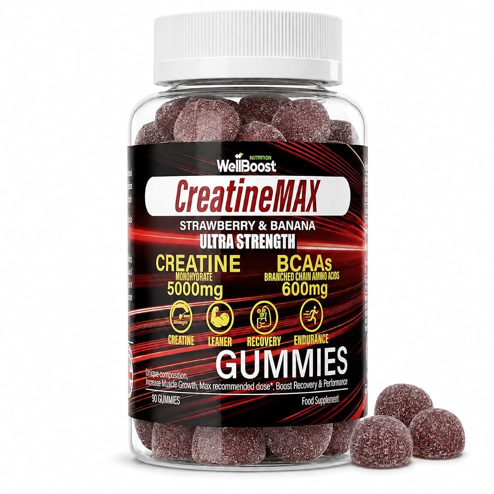 WellBoost Creatine MAX Gummies 5000mg - 90 Gummies