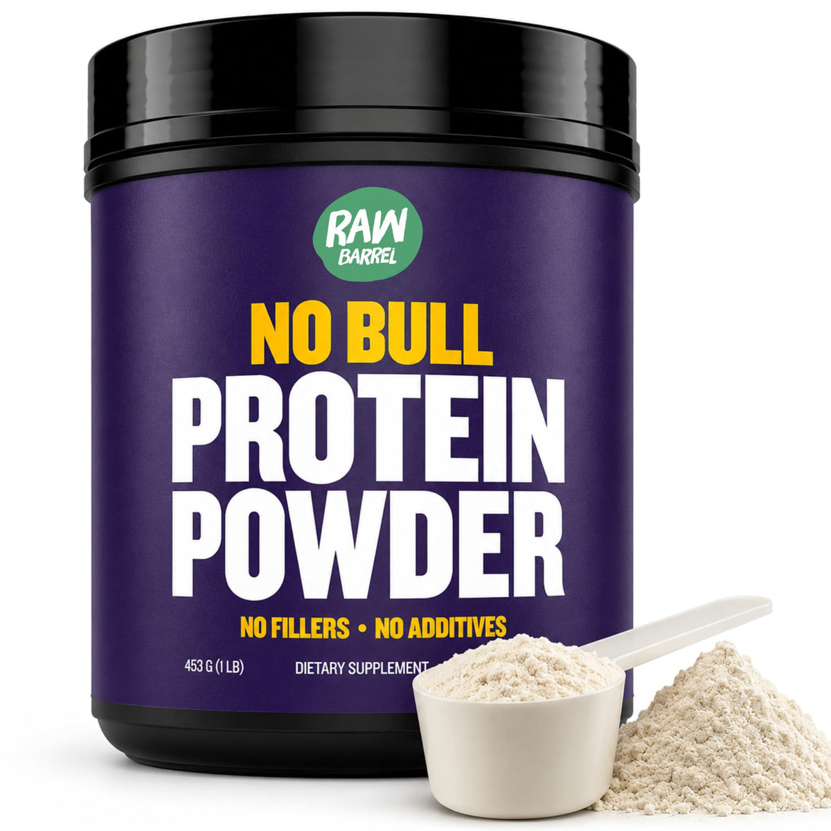 Raw Barrel No Bull Whey Protein Isolate Unflavored - 1 lb