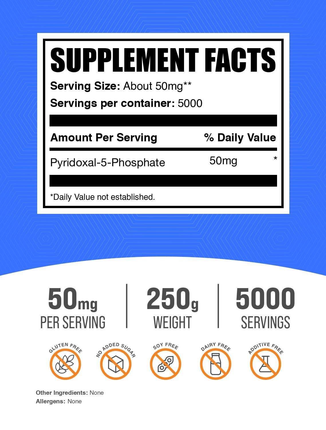 BulkSupplements.com Pyridoxal 5 Phosphate Powder (P-5-P)
