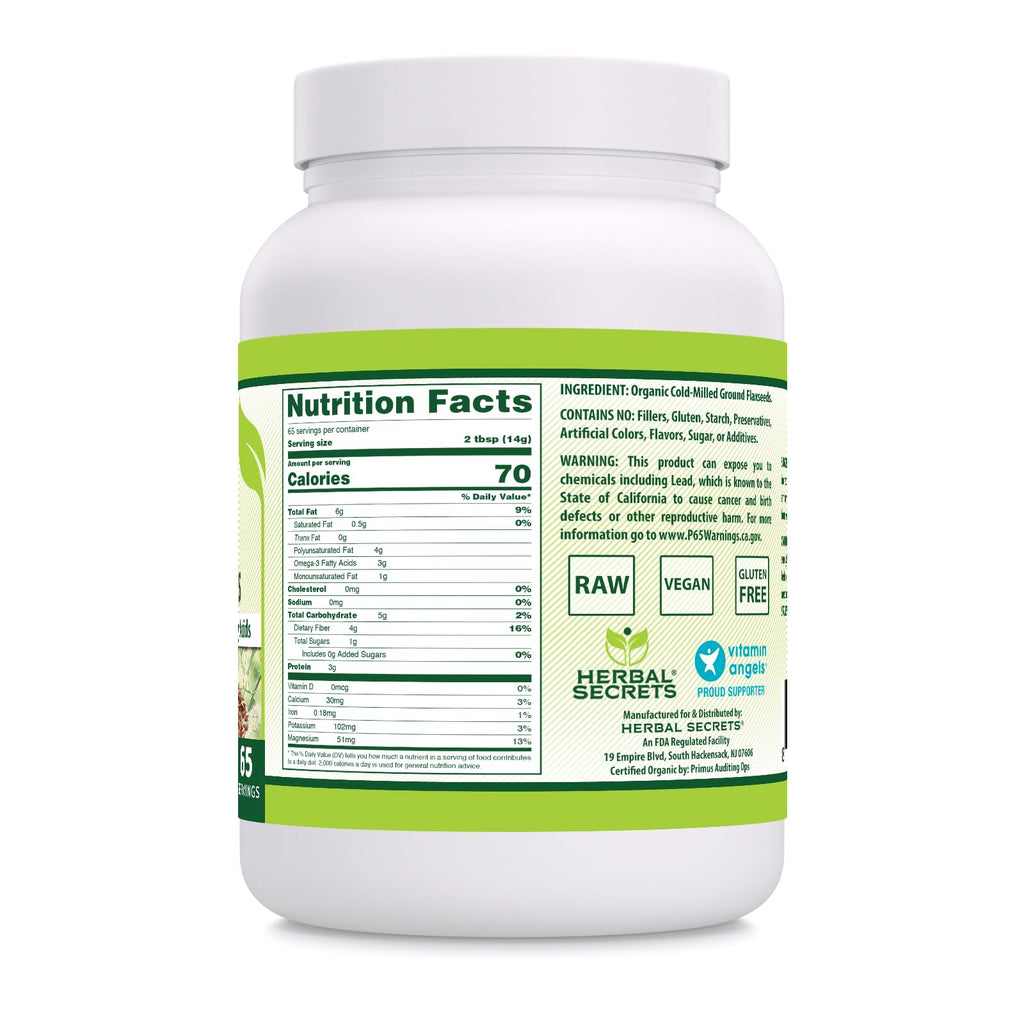 Herbal Secrets USDA Organic Ground Flaxseeds Powder - 2 Lb - image 2