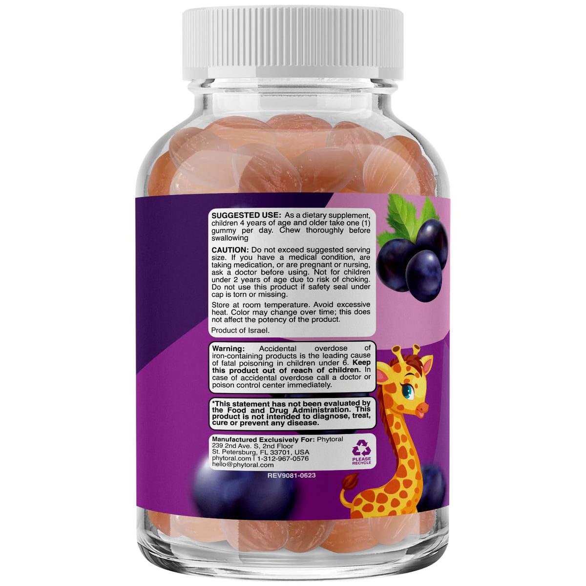 Phytoral Kids Multivitamin with Iron - 60 Gummies - image 9