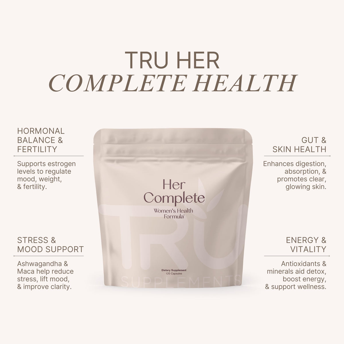 TRU Supplements HER Women's Health Supplement - 30 Servings - image 3