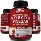NutriFlair Apple Cider Vinegar Capsules with Mother 1600mg - 120 Capsules - image 3