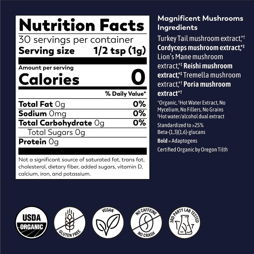 Rasa Koffee Magnificent Mushrooms Organic Extract Blend Powder - 1 oz - image 7