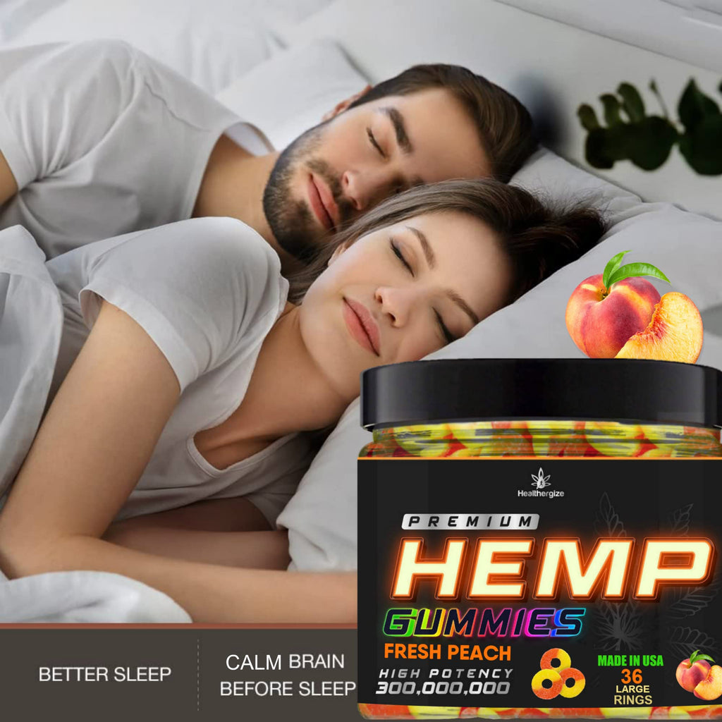 Healthergize Hemp Gummies Sleep Peach Ring - 36 Count - image 4