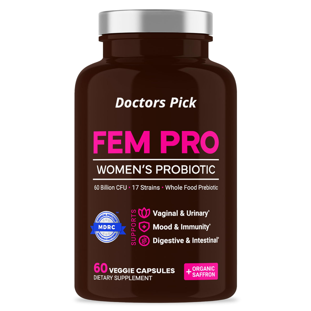 Doctors Pick Fem Pro Probiotics for Women. Vaginal