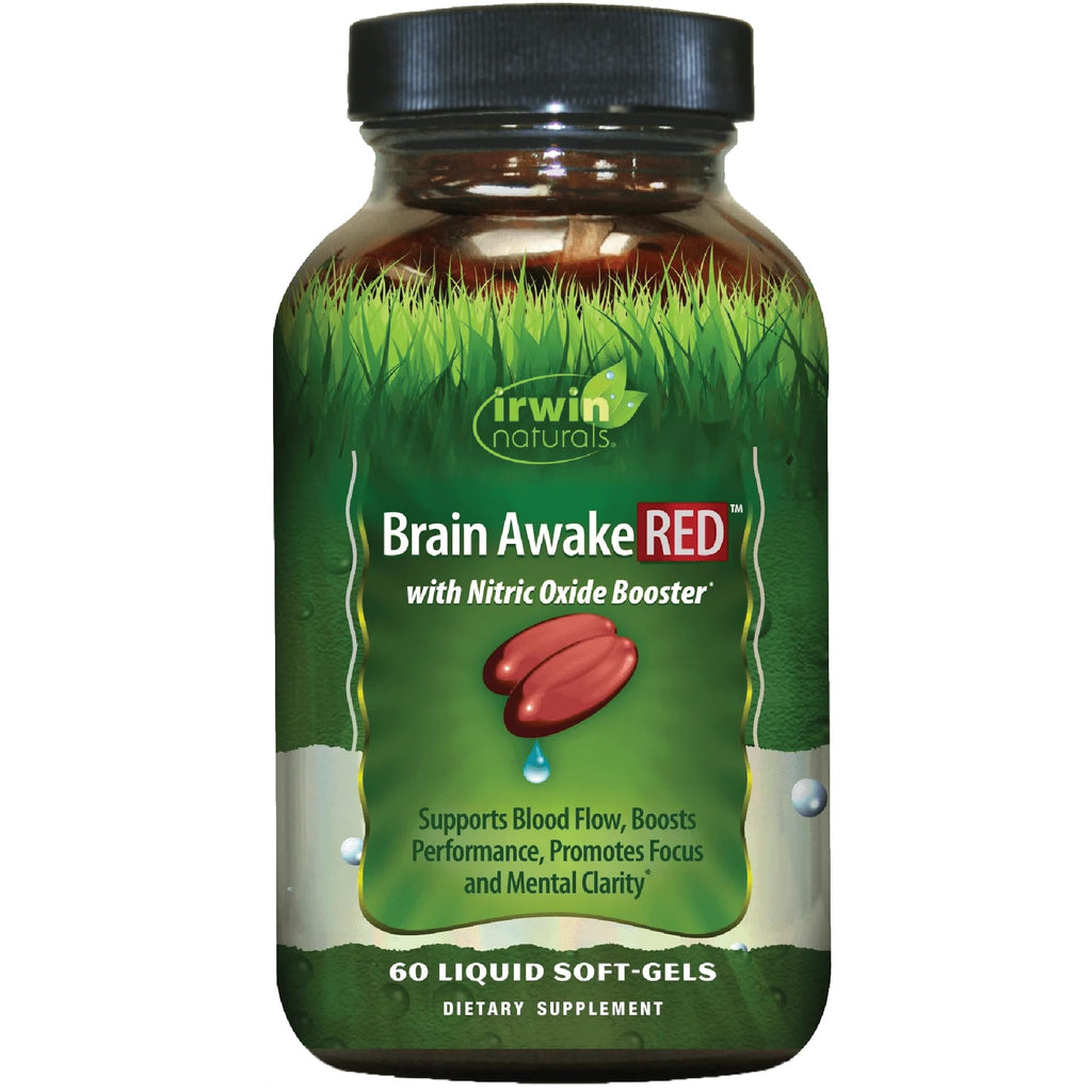 Irwin Naturals Brain Awake RED Focus & Mental Clarity Support - 60 Softgels
