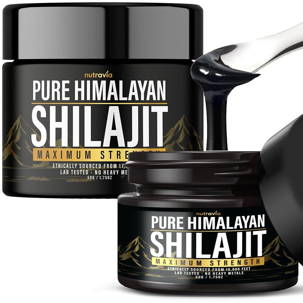 Nutravia Shilajit Pure Himalayan Organic Resin - 600mg - 2 Pack