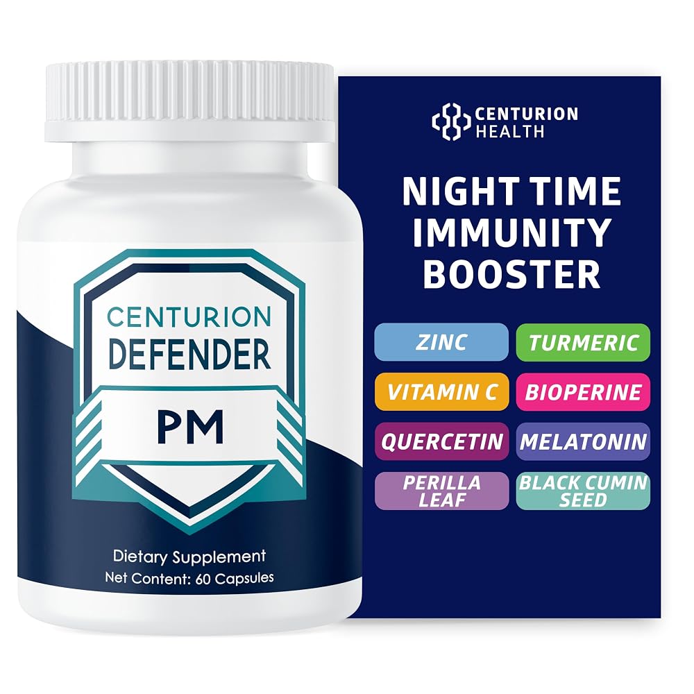 Centurion Health Defender PM Sleep + Immune Supplement - 60 Capsules