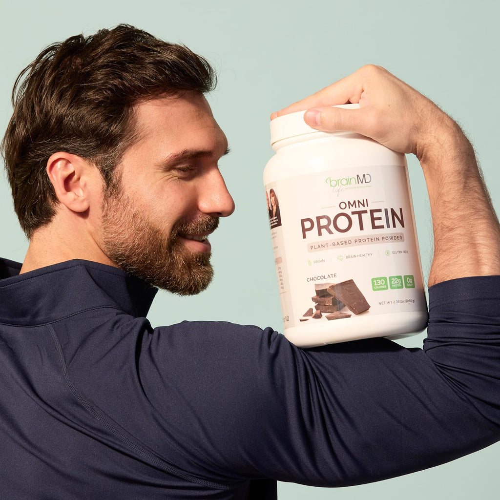 BrainMD Omni Protein Plant-Based Powder Chocolate - 30 Servings - image 9