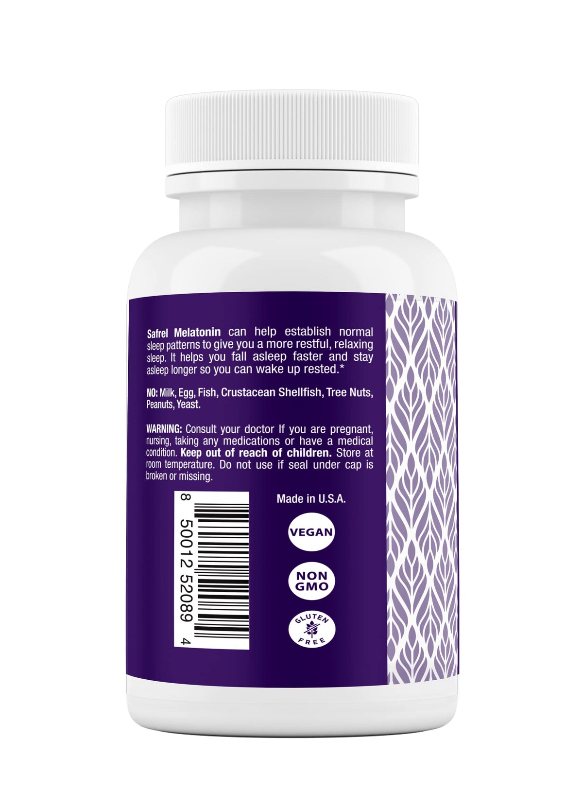 Safrel Melatonin 20mg Fast Dissolve Tablets Sleep Support - 120 Count - image 2