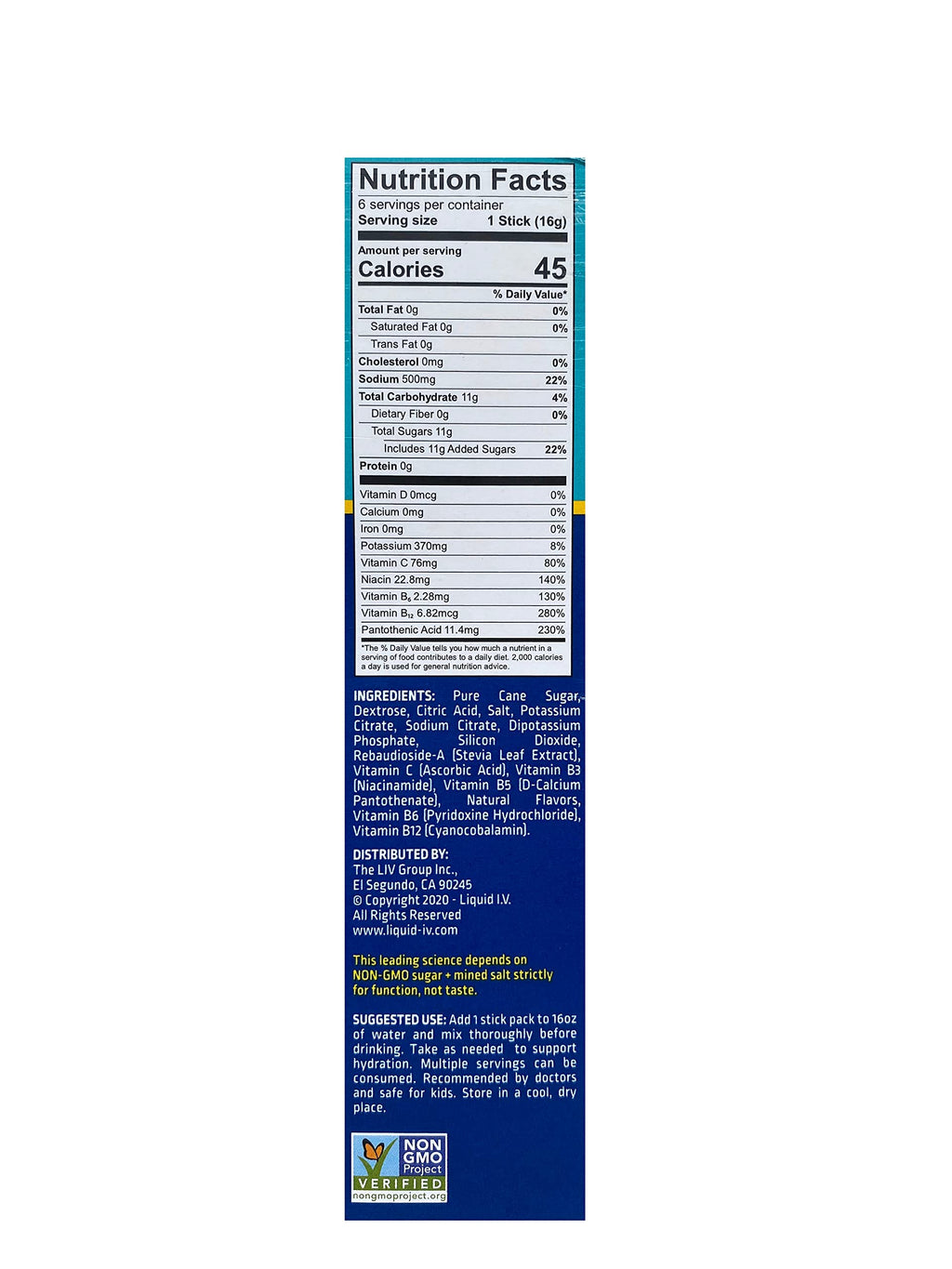 Liquid I.V. Hydration Multiplier Golden Cherry Electrolyte Powder - 6 Packets - image 5