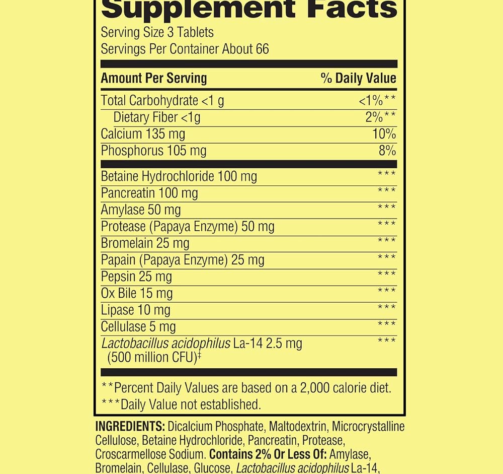 Bitimi Spring Valley Probiotic Multi-Enzyme Digestive Formula - 200 Tablets - image 2