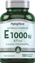 Piping Rock Vitamin E 1000 IU Softgels - 100 Count