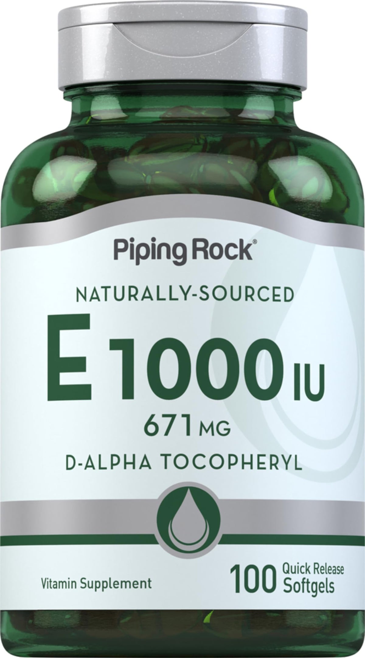 Piping Rock Vitamin E 1000 IU Softgels - 100 Count