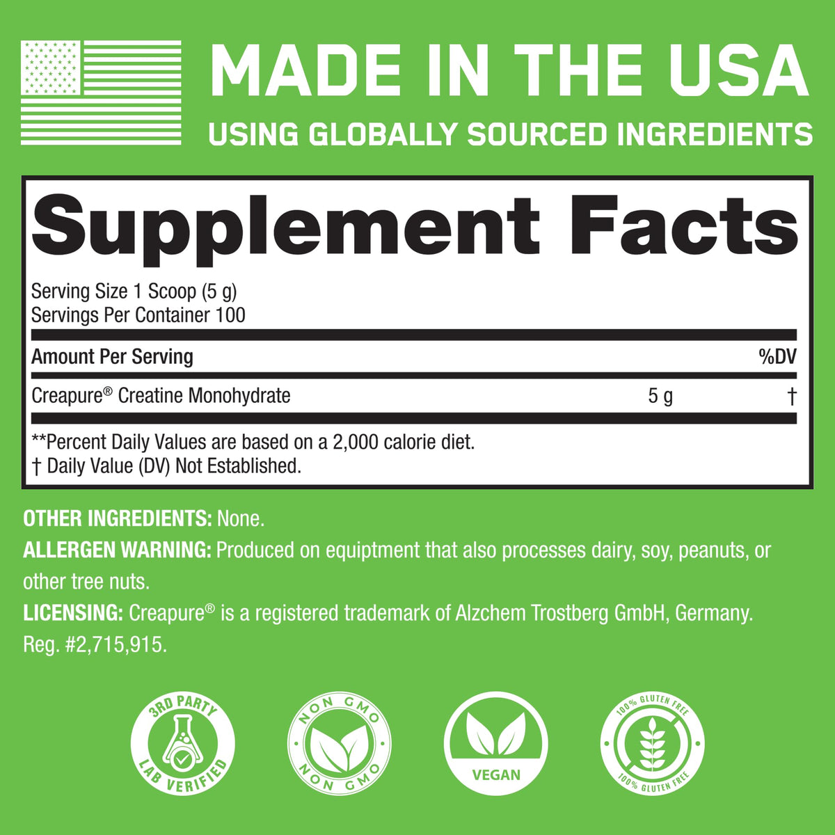 SteelFit Creapure Pure Creatine Monohydrate Powder