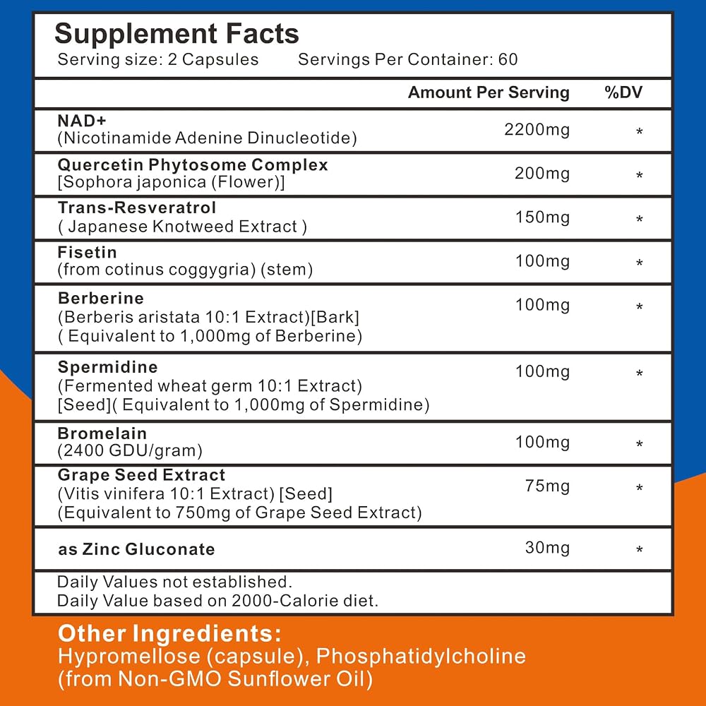 Spliferkou Liposomal NAD+ Supplement 2200mg - 60 Capsules - image 2