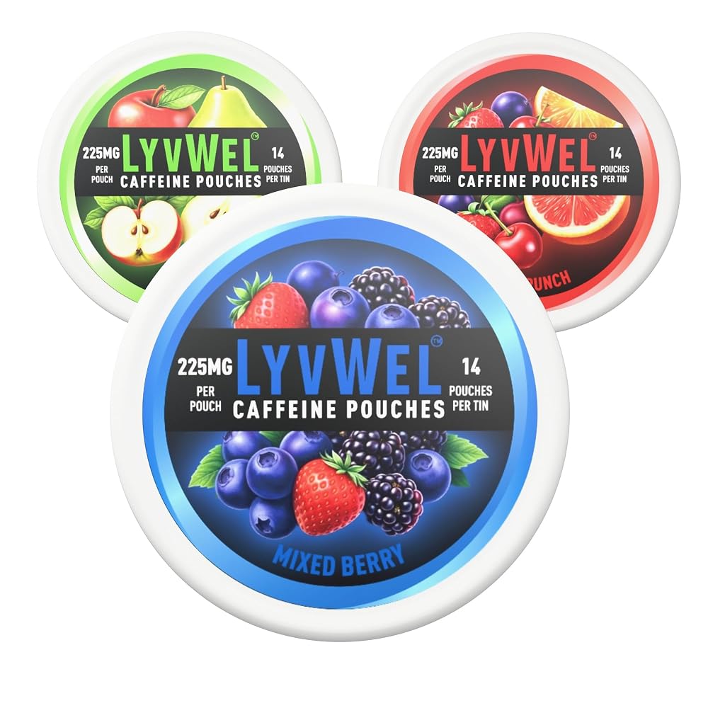 LyvWel 225mg Caffeine Pouches