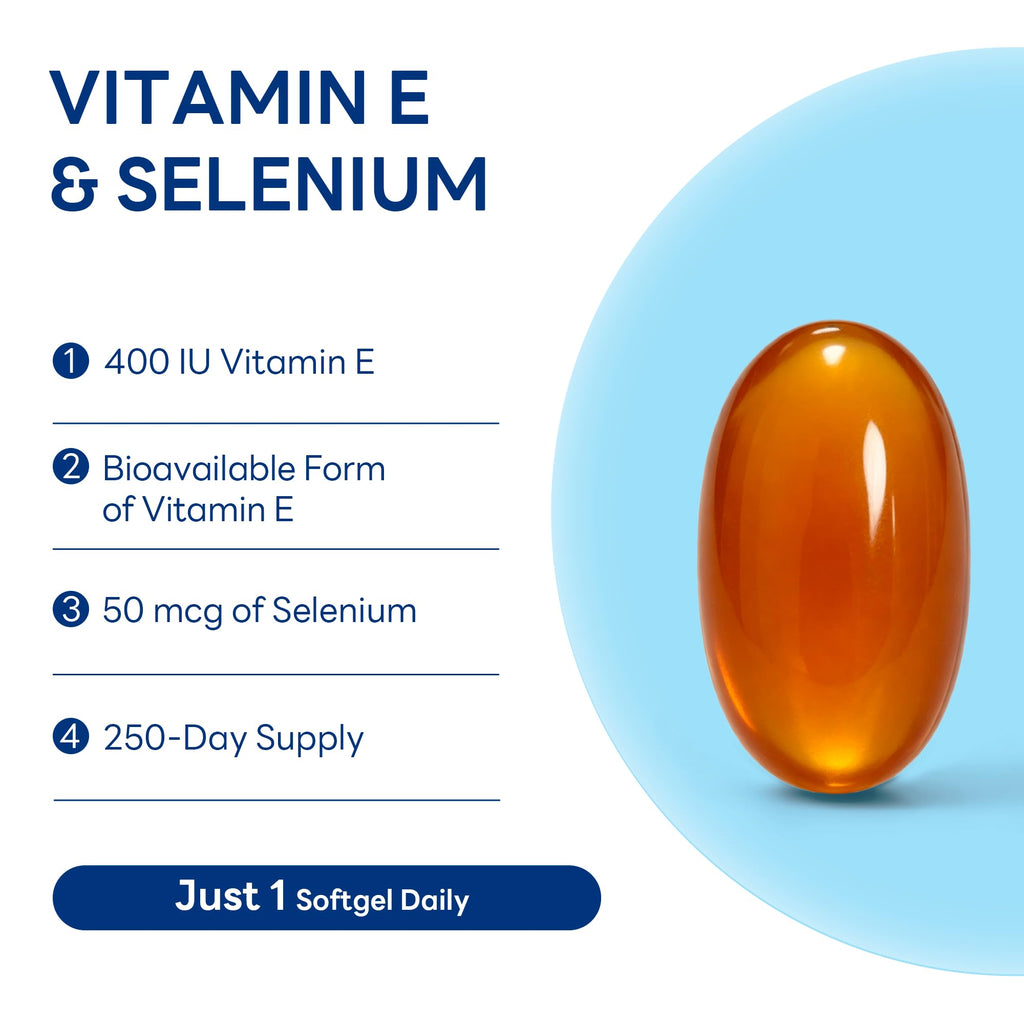 Vitamin World Vitamin E 400 IU with Selenium - 250 Softgels - image 4