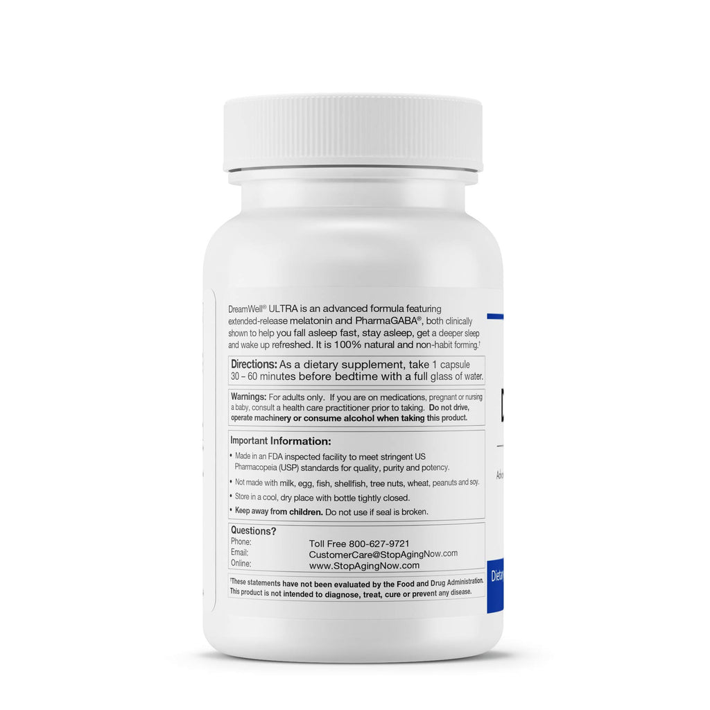 Stop Aging Now DreamWell Ultra Melatonin Sleep Support - 30 Vegetarian Capsules - image 3