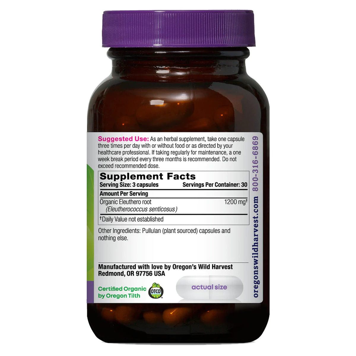 Oregon's Wild Harvest Eleuthero Capsules - 90 Count - image 2