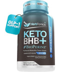 Herbtonics Keto BHB+ Ketone Pills for Weight Management - 60 Capsules