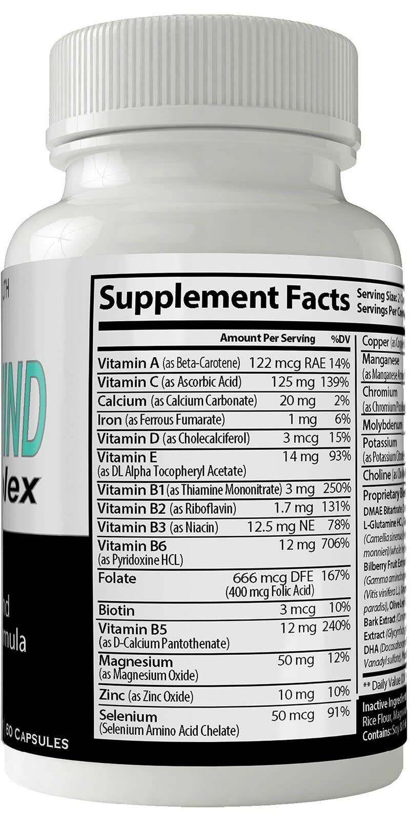 Nutra4health Pro Mind Complex Nootropic Brain Booster - 60 Capsules - image 3