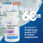 Major Oyster Shell Calcium 500 mg - 150 Tablets - image 6