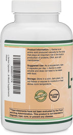 Double Wood Supplements L-Serine 2,000mg Memory & Clarity Support - 180 Capsules - image 4
