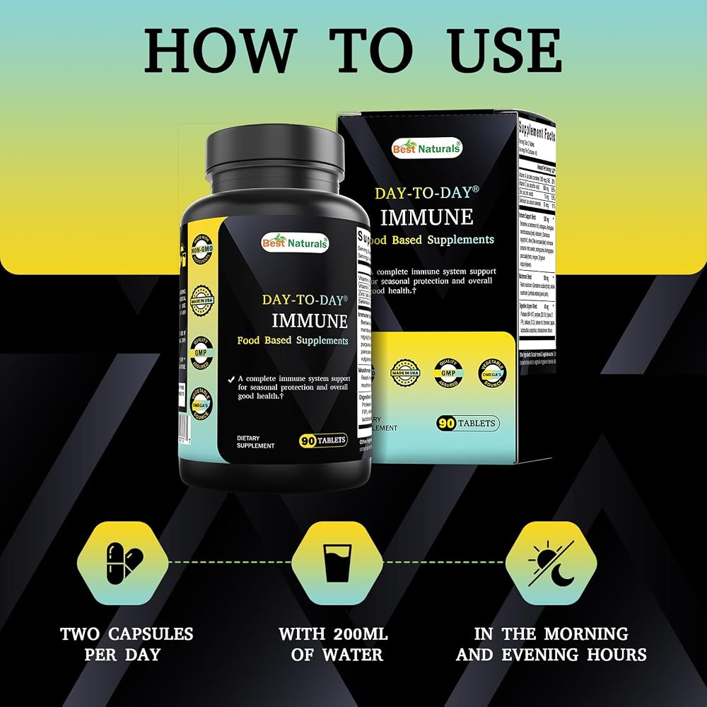 Best Naturals Day-to-Day Immune Food-Based Supplements - 90 Tablets - image 3