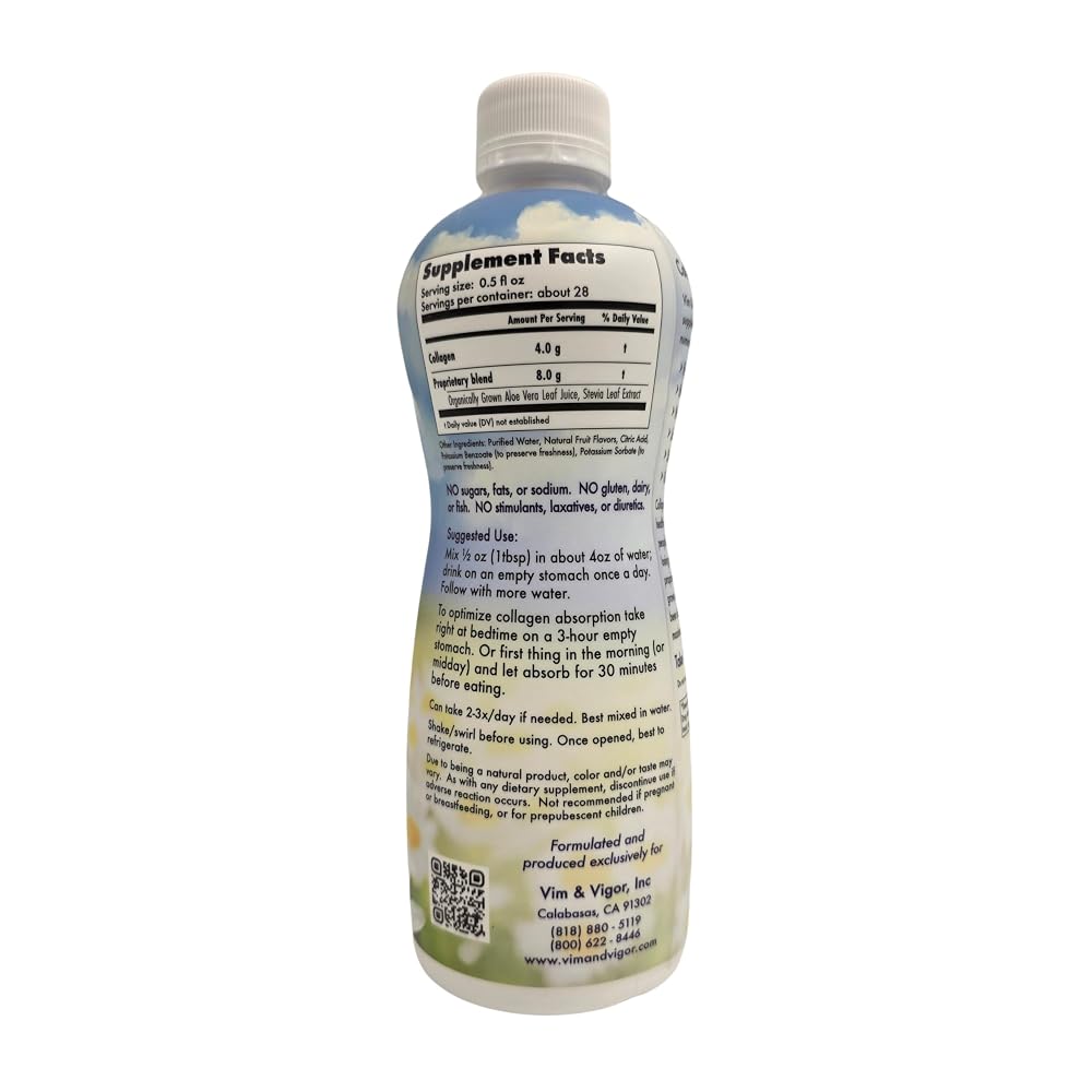 Collagenate Vim & Vigor Liquid Collagen Supplement - 1 Fl Oz - image 4