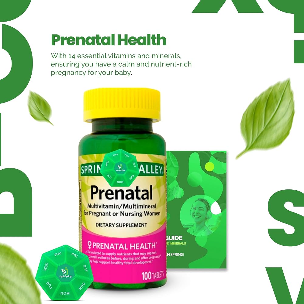 LightSpring Prenatal Multivitamin Multimineral - 100 Tablets - image 4